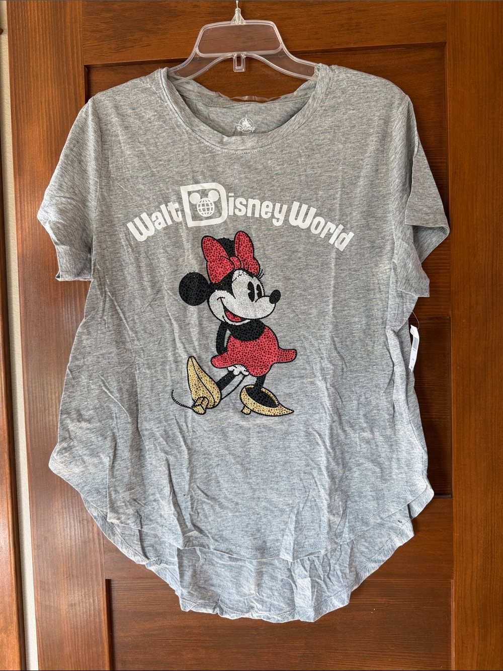 Walt Disney World rhinestone Minnie Mouse Graphic Tee - Gray, Red, Gold